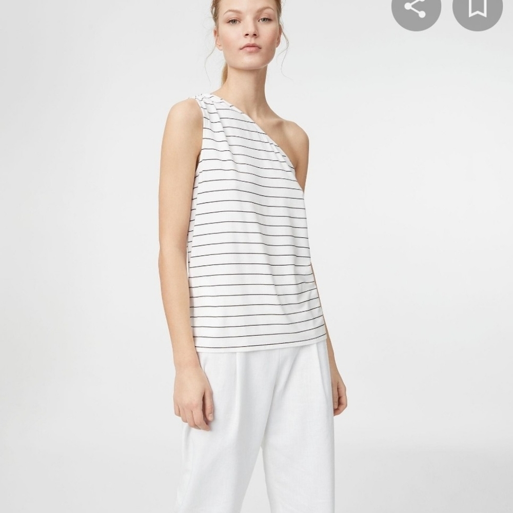 Club Monaco Krystynia one shoulder asymmetric tank
